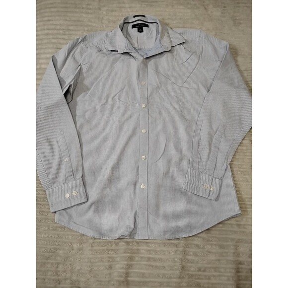 Marc Anthony Print Long Sleeve Button Front Shirt Small Blue Patterned Preppy - Picture 5 of 9